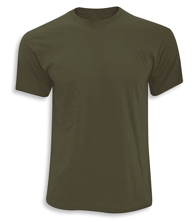 Camiseta Albainox T-Shirt Verde Militar Caqui S-XXL 100% Cotton