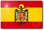 Bandera España c/Aguila Adhesivo 35mmx20mm en Resina