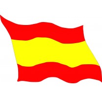 Bandera España Ondeante Adhesivo en Vinilo High Grade